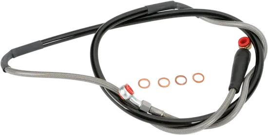 Moose Stainless Steel PVC Coated Braided Front Brake Line