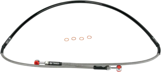 Moose Stainless Steel PVC Coated Braided Front Brake Line