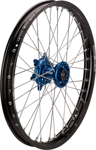 Moose Black SX1 Complete Wheel Assembly 19x1.4 Blue Hub