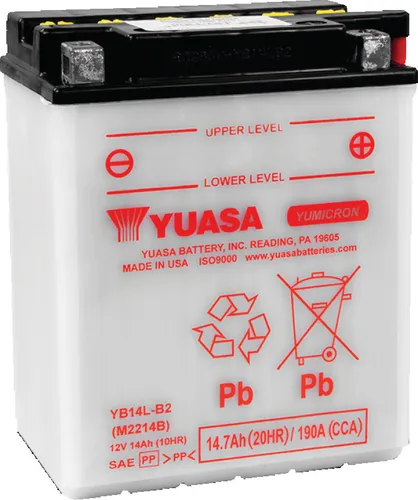 Conventional Yumicron Dry Battery YB14L-B2 - 30.4 oz