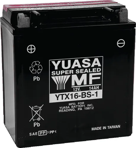 Yuasa Fresh Pack AGM Maintenance Free Battery YTX16-BS-1
