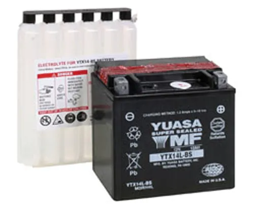 Yuasa Fresh Pack AGM Maintenance Free Battery YTX14L-BS