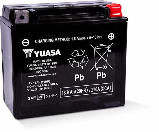 H-P Factory Activated AGM Maintenance Free Battery YTX20L