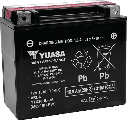 Yuasa Fresh Pack AGM Maintenance Free Battery YTX20HL-BS-PW