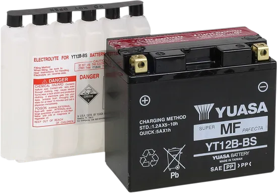 Yuasa Fresh Pack AGM Maintenance Free Battery YT12B-BS