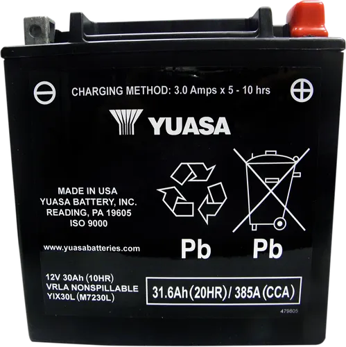 Yuasa Battery YIX High Performance AGM Maintenance-Free Battery