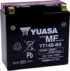 Yuasa Fresh Pack AGM Maintenance Free Battery YT14B-BS