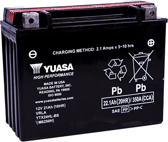 Yuasa Battery YTX High Performance AGM Maintenance-Free Battery