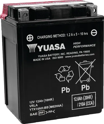 Yuasa Battery YTX High Performance AGM Maintenance-Free Battery