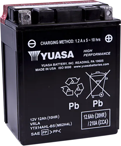 Yuasa Battery YTX High Performance AGM Maintenance-Free Battery