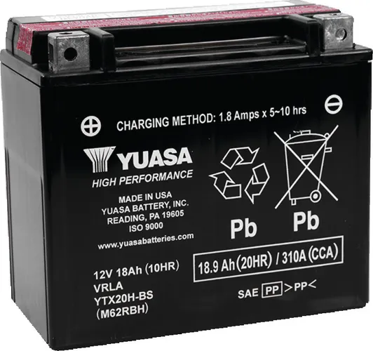 Yuasa Battery YTX High Performance AGM Maintenance-Free Battery