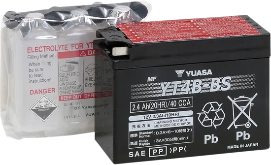 Yuasa Fresh Pack AGM Maintenance Free Battery YT4B-BS