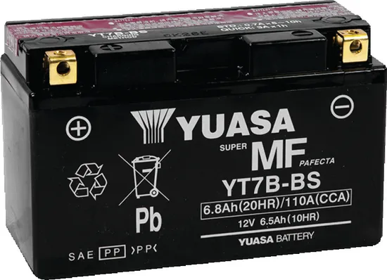 Yuasa Fresh Pack AGM Maintenance Free Battery YT7B-BS