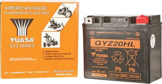 Yuasa Factory Activated Maintenance Free Battery GYZ20HL
