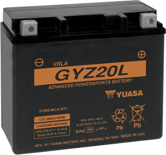 Yuasa Factory Activated Maintenance Free Battery GYZ20L