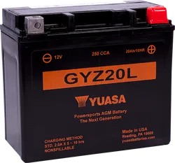 Yuasa Factory Activated Maintenance Free Battery GYZ20L