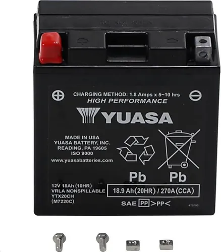 H-P Factory Activated AGM Maintenance Free Battery YTX20CH