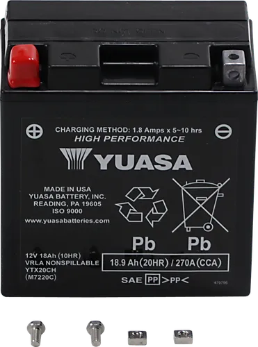 H-P Factory Activated AGM Maintenance Free Battery YTX20CH