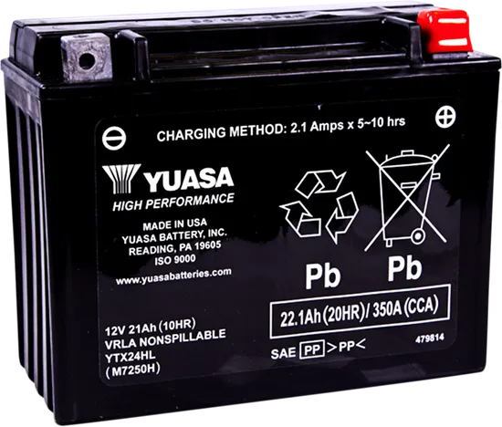 H-P Factory Activated AGM Maintenance Free Battery YTX24HL