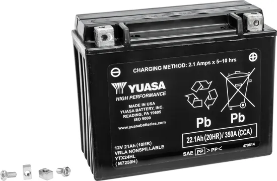 H-P Factory Activated AGM Maintenance Free Battery YTX24HL