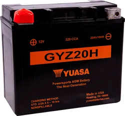 Yuasa Factory Activated Maintenance Free Battery GYZ20H