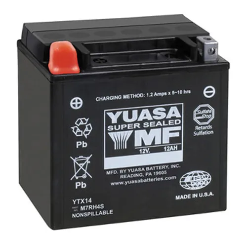 Factory Activated AGM Maintenance Free Battery YTX14