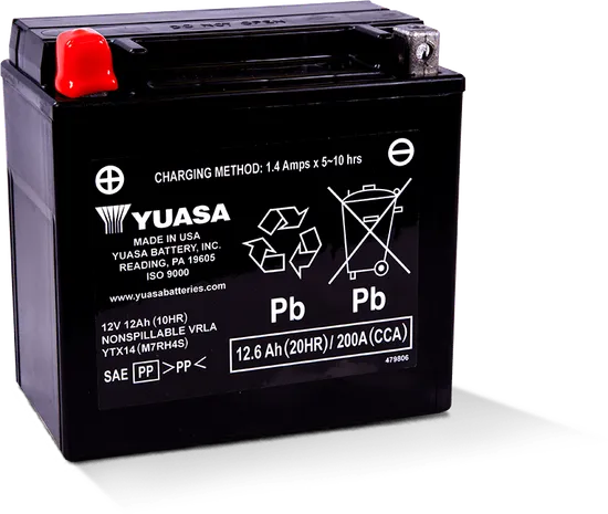 Factory Activated AGM Maintenance Free Battery YTX14