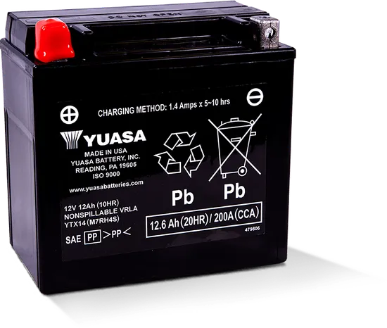 Factory Activated AGM Maintenance Free Battery YTX14