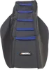 Moose Black Blue Rubberized High Traction Ribbed Seat Cover For Yamaha