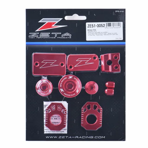 Zeta Billet Aluminum Dress Up Kit Red