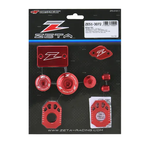 Zeta Billet Aluminum Dress Up Kit Red