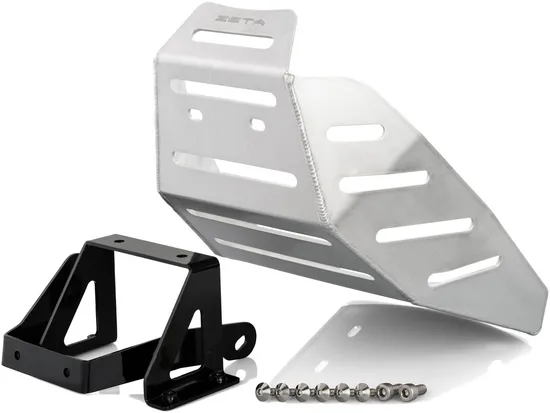 Zeta Silver Aluminum Chassis Belly Skid Plate 3