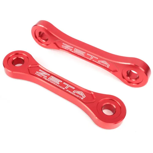 Zeta Rear Shock Suspension 30mm Lowering Link Pull Rod Red 2