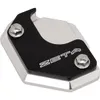 Zeta Black Silver Aluminum Side Kick Stand Extender 2Pc