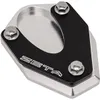 Zeta Black Aluminum Side Kick Stand Extender 2Pc