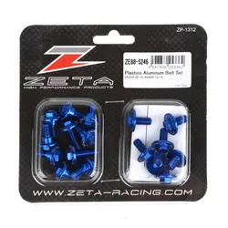 Zeta Body Plastic Bolt Kit Blue Anodized Aluminum