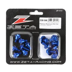 Zeta Body Plastic Bolt Kit Blue Anodized Aluminum