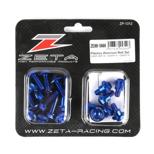 Zeta Body Plastic Bolt Kit Blue Anodized Aluminum