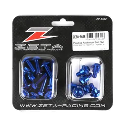 Zeta Body Plastic Bolt Kit Blue Anodized Aluminum