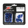 Zeta Body Plastic Bolt Kit Blue Anodized Aluminum