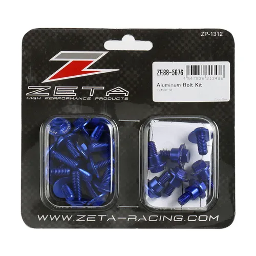 Zeta Body Plastic Bolt Kit Blue Anodized Aluminum