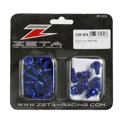Zeta Body Plastic Bolt Kit Blue Anodized Aluminum