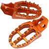 Zeta Forged Aluminum Spiked Cleat Footpeg Pair Orange